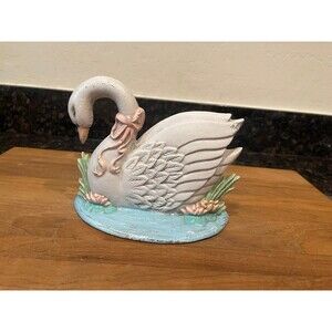 Vintage cast iron Swan Doorstop